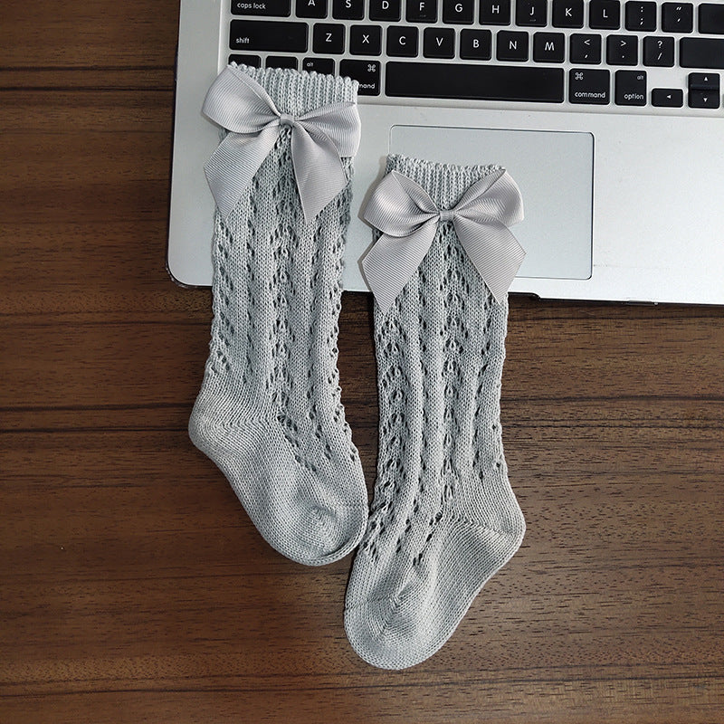 Cute Cotton Girls Knee High breathable Socks