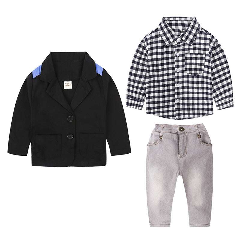 Boys Casual Jacket Suit with Jeans