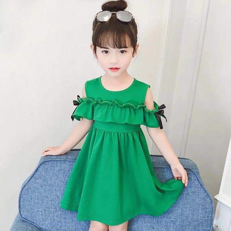 Children's Strapless Ruffle Dress