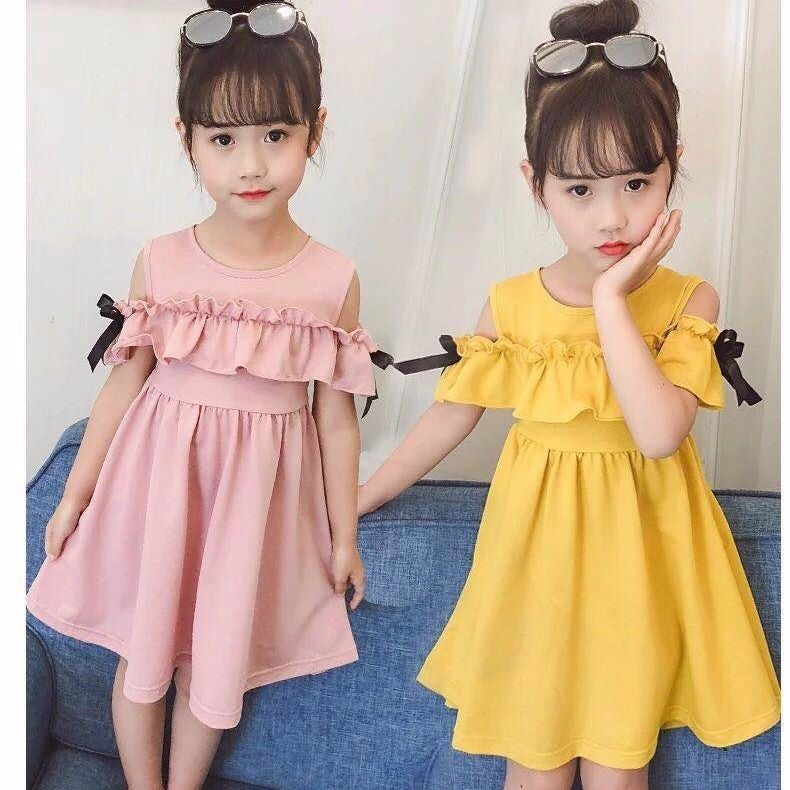 Children's Strapless Ruffle Dress