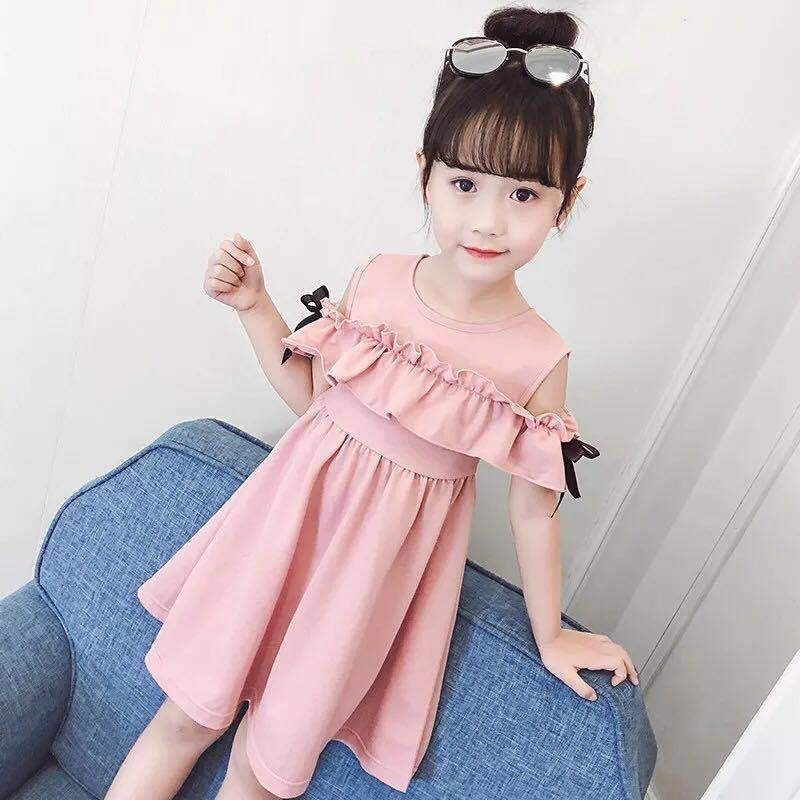 Children's Strapless Ruffle Dress