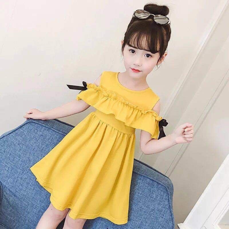 Children's Strapless Ruffle Dress