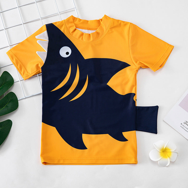 Boys Shark Short Sleeve Swimwear Set