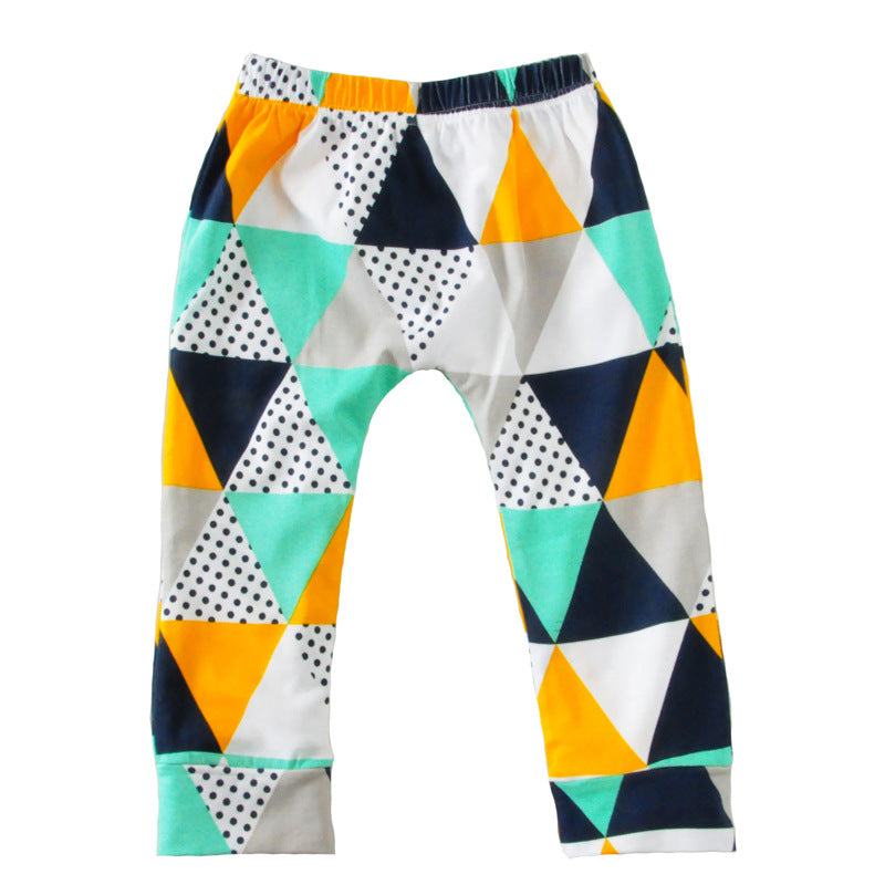Mama's Boy Blue Letter Arrow Geometric Pants Baby Two-Piece Set