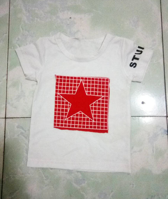 Short Sleeve Star T-shirt With Shorts Set