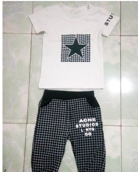 Short Sleeve Star T-shirt With Shorts Set