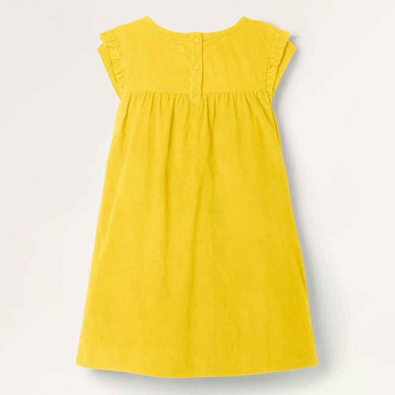 Girls Short Sleeve Bee Picnic Dress
