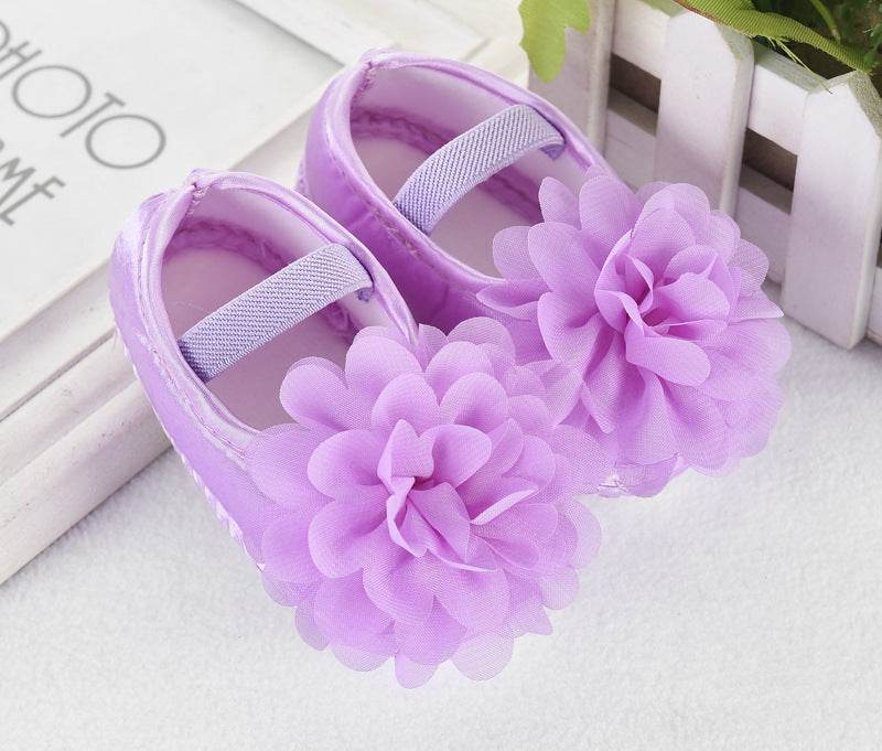 Newborn Girl Bow/Flower Casual Flat Sole Anti-Slip Soft Shoes
