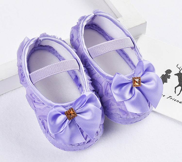 Newborn Girl Bow/Flower Casual Flat Sole Anti-Slip Soft Shoes