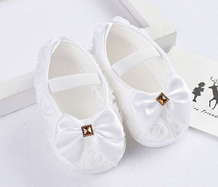 Newborn Girl Bow/Flower Casual Flat Sole Anti-Slip Soft Shoes