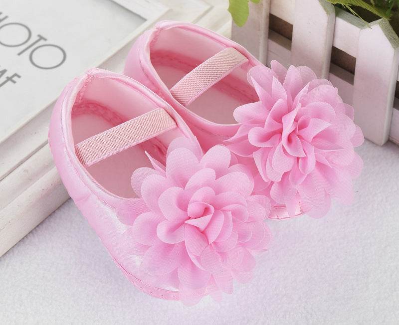 Newborn Girl Bow/Flower Casual Flat Sole Anti-Slip Soft Shoes