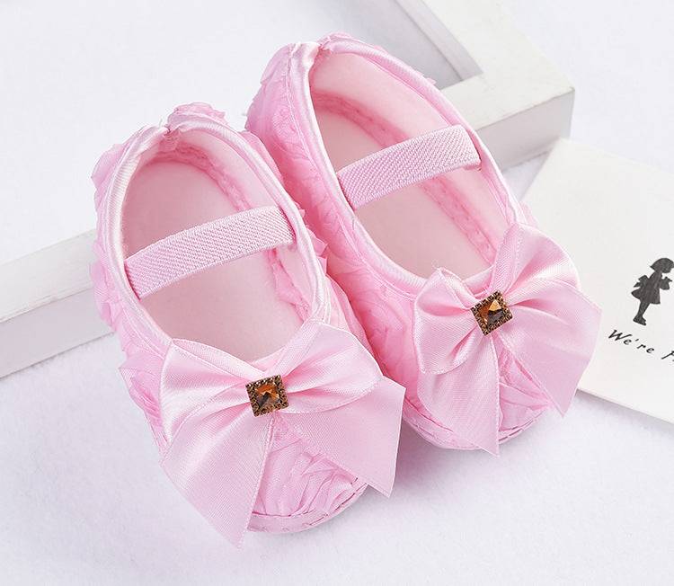 Newborn Girl Bow/Flower Casual Flat Sole Anti-Slip Soft Shoes