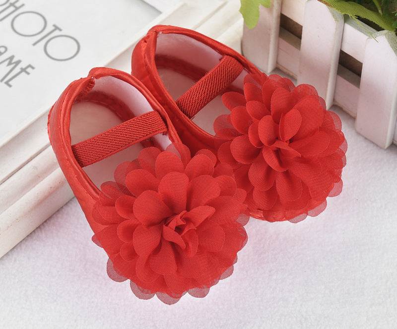 Newborn Girl Bow/Flower Casual Flat Sole Anti-Slip Soft Shoes