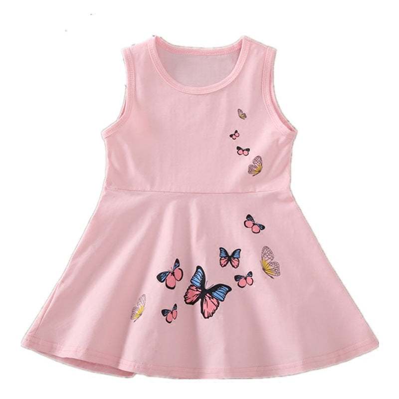 Western-Style Butterfly Girls Trendy Dress