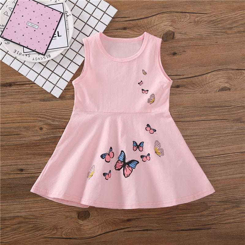 Western-Style Butterfly Girls Trendy Dress