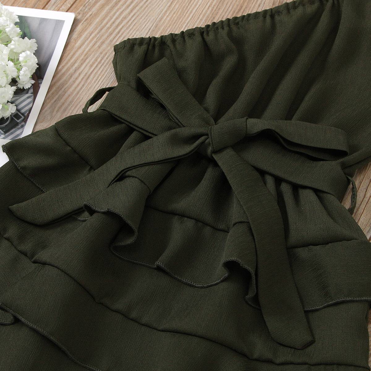 Summer Casual Girls One Sleeve Dress