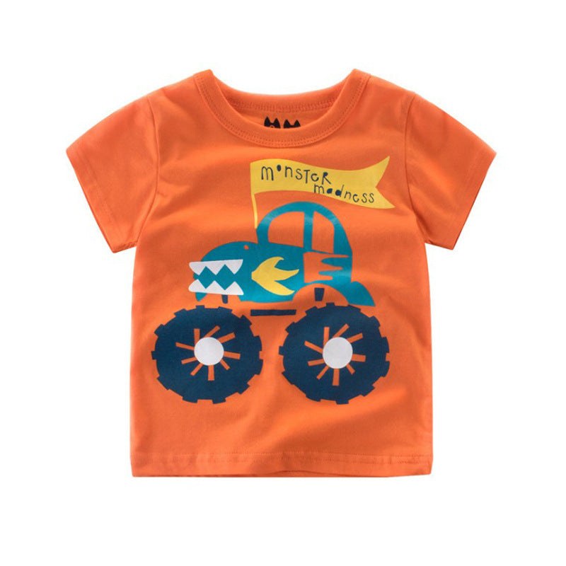 Summer Boys Short Sleeved Full Printed T Shirt