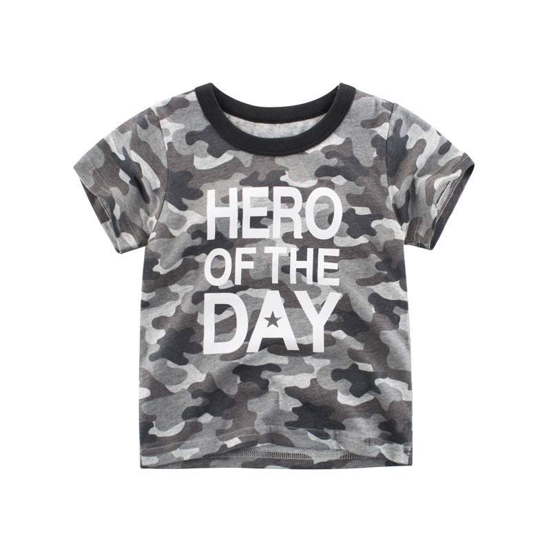 Summer Boys Short Sleeved Full Printed T Shirt