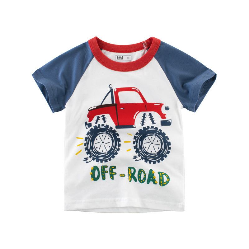 Summer Boys Short Sleeved Full Printed T Shirt