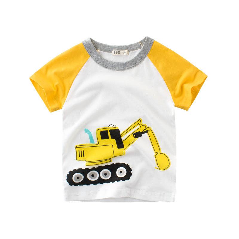 Summer Boys Short Sleeved Full Printed T Shirt