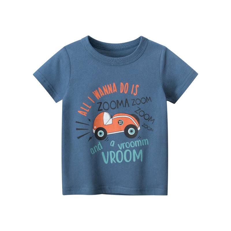Summer Boys Short Sleeved Full Printed T Shirt