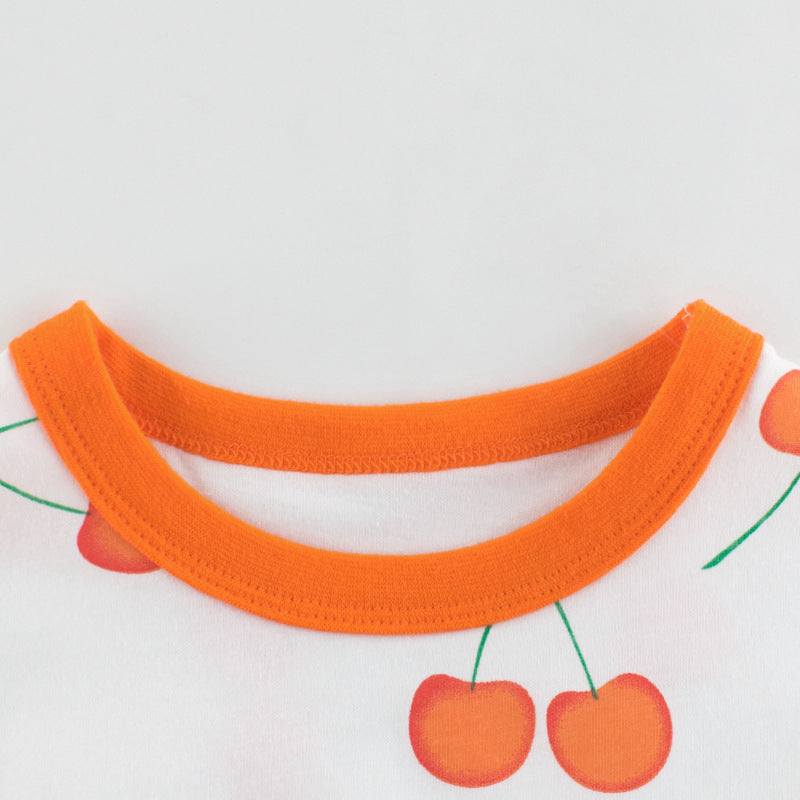 Girls Cherry Short-Sleeved T-Shirt - Style for Summer