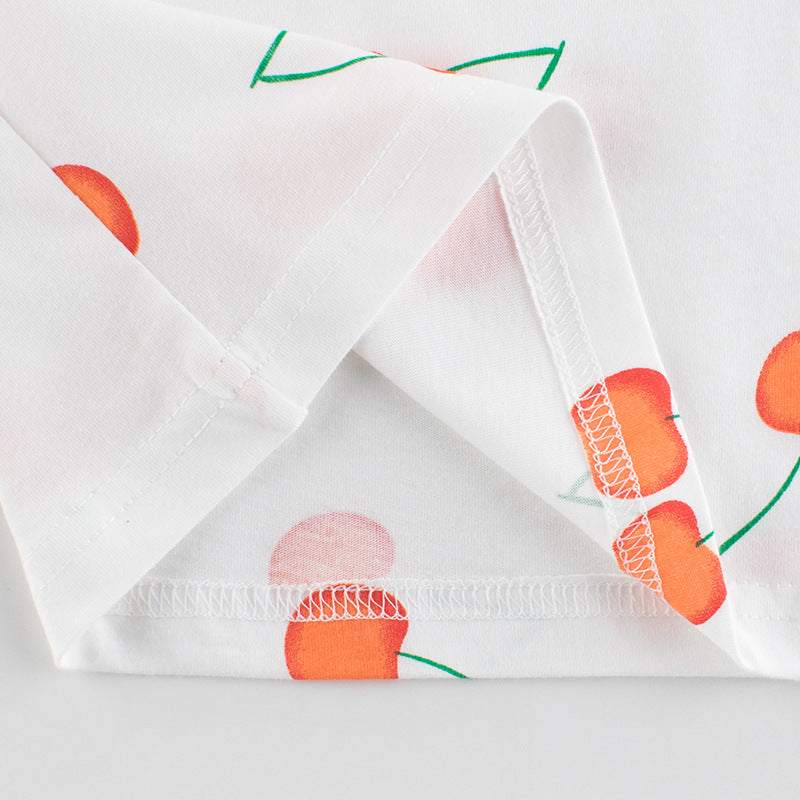 Girls Cherry Short-Sleeved T-Shirt - Style for Summer