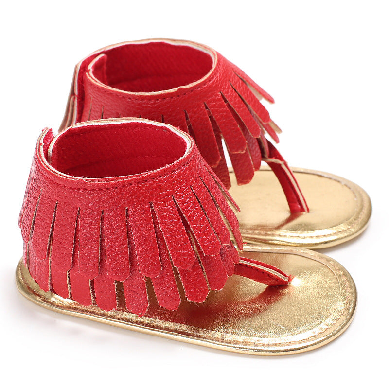 Baby Girl Toddler Tassel Soft Sole Sandals