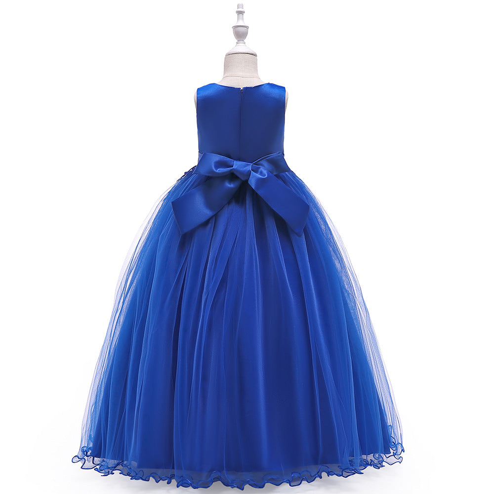 Flower Girl Sleeveless Long Princess Dress