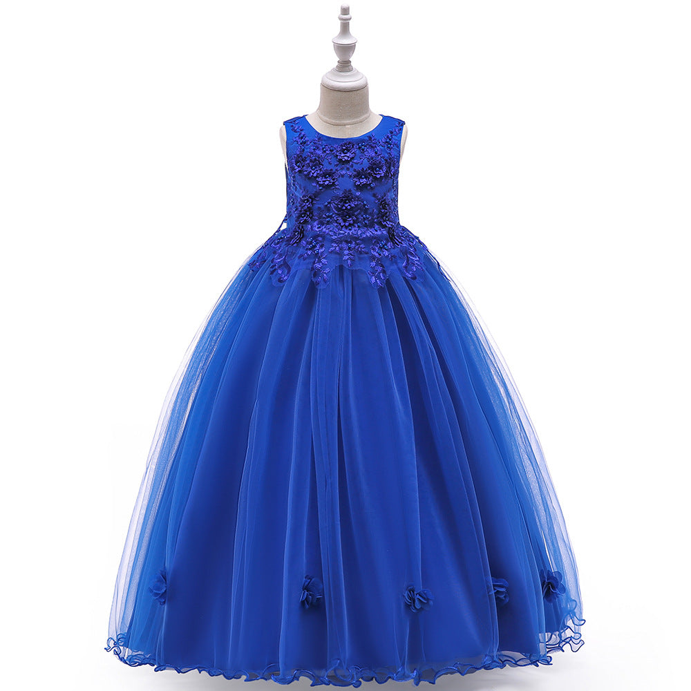 Flower Girl Sleeveless Long Princess Dress