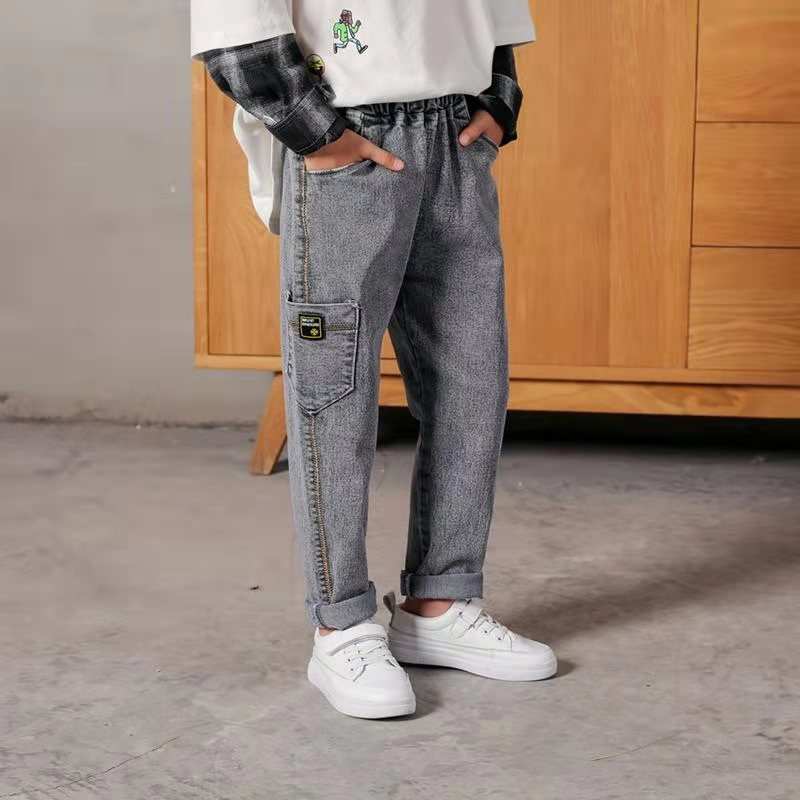 Kids Boy Jeans Casual Straight long