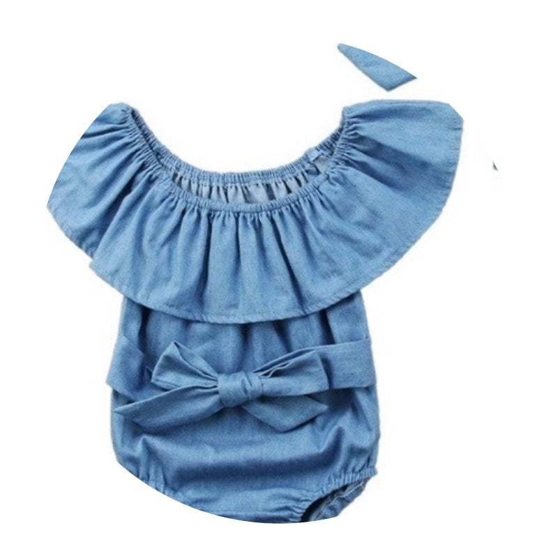 Summer Baby Girl Romper Denim Jumpsuit