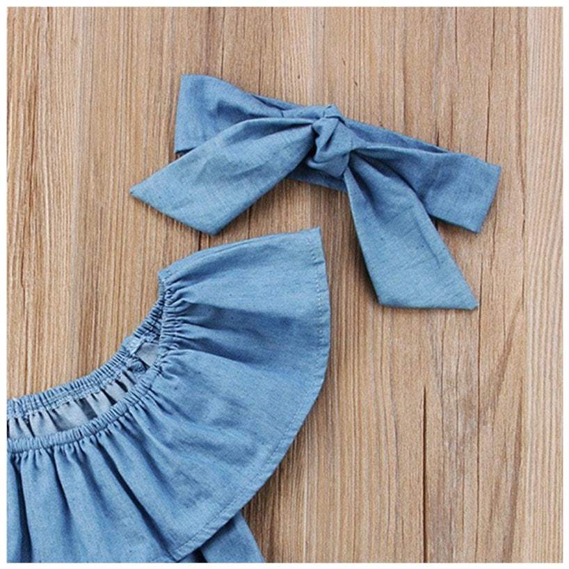 Summer Baby Girl Romper Denim Jumpsuit