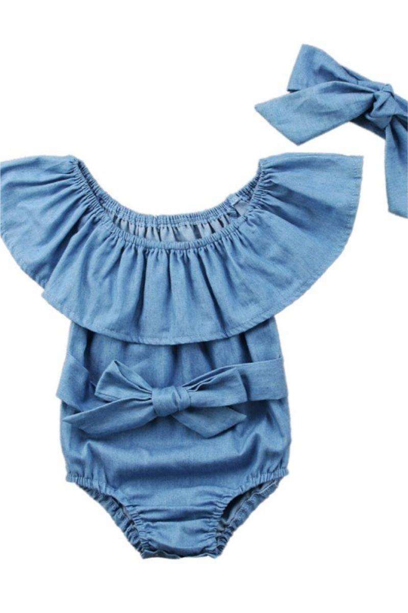 Summer Baby Girl Romper Denim Jumpsuit