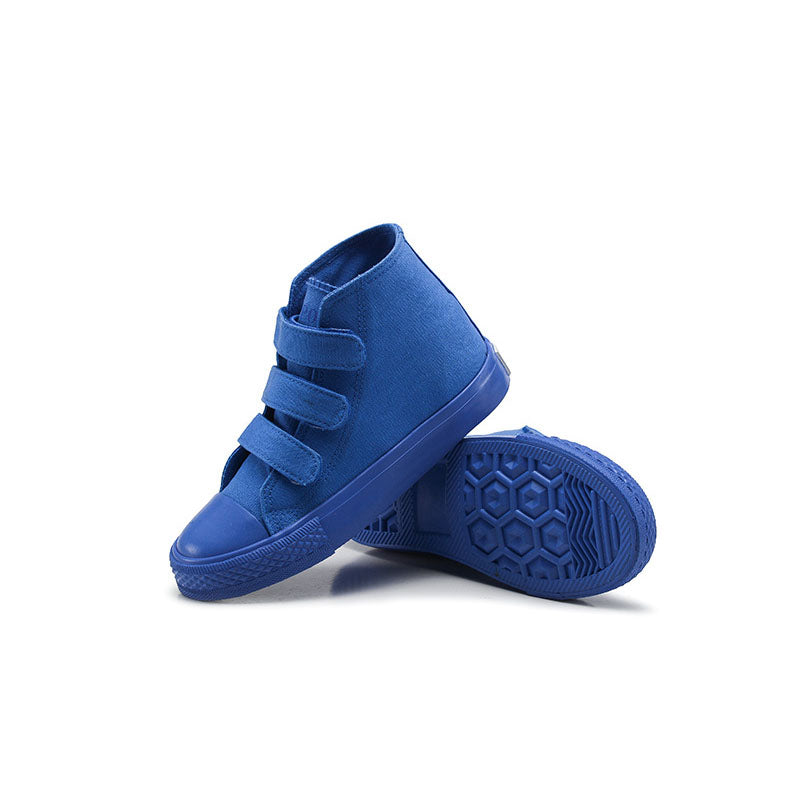 Canvas Velcro High top Solid color Sneakers