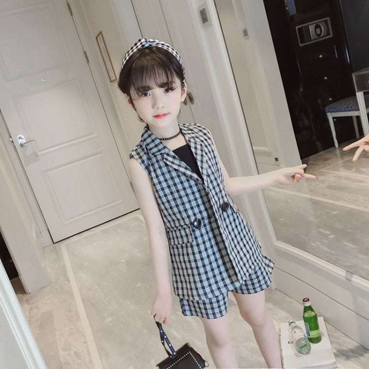Girls Summer Korean Style Three-Piece Set