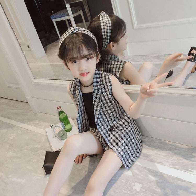 Girls Summer Korean Style Three-Piece Set