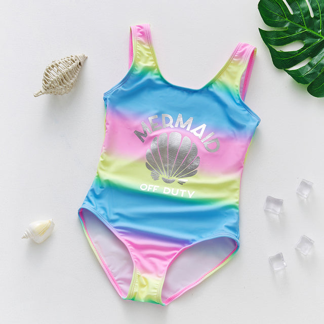 Girls Summer One Piece Printed Swimsuit