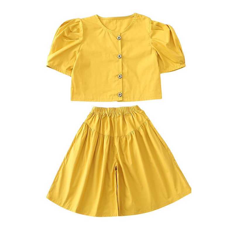 Big Kids Korean Style Western Fashion Trendy Two piece Set