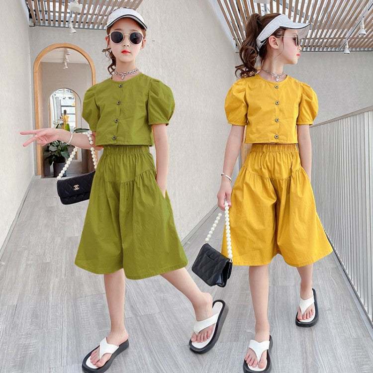 Big Kids Korean Style Western Fashion Trendy Two piece Set