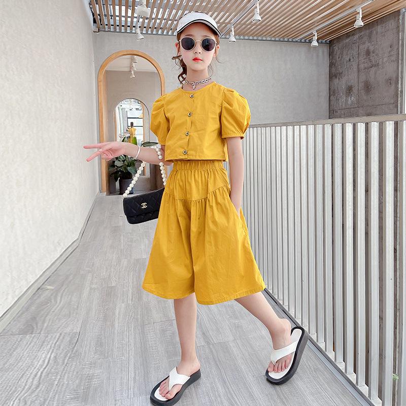 Big Kids Korean Style Western Fashion Trendy Two piece Set