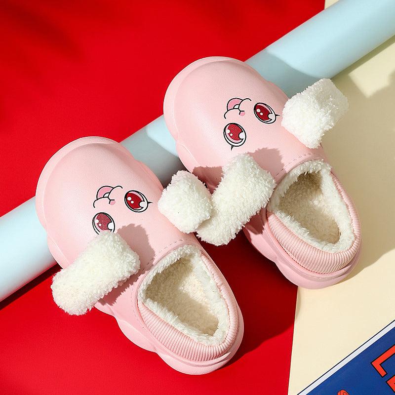 Thick Soled Waterproof Children's Cotton Slippers