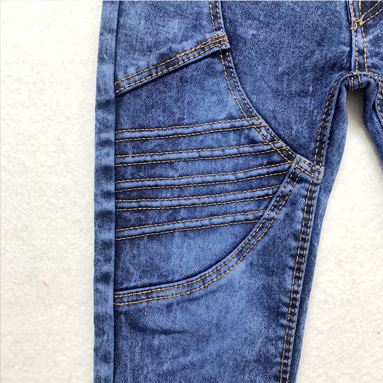 Kids Crumpled Solid Jeans