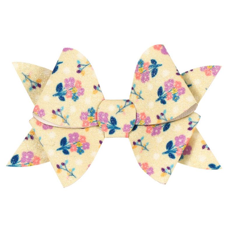 Children's Windmill Bow Glitter Hairpin