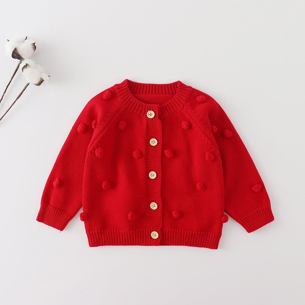 Solid Color Sweet Net Mesh Knitted Cardigan