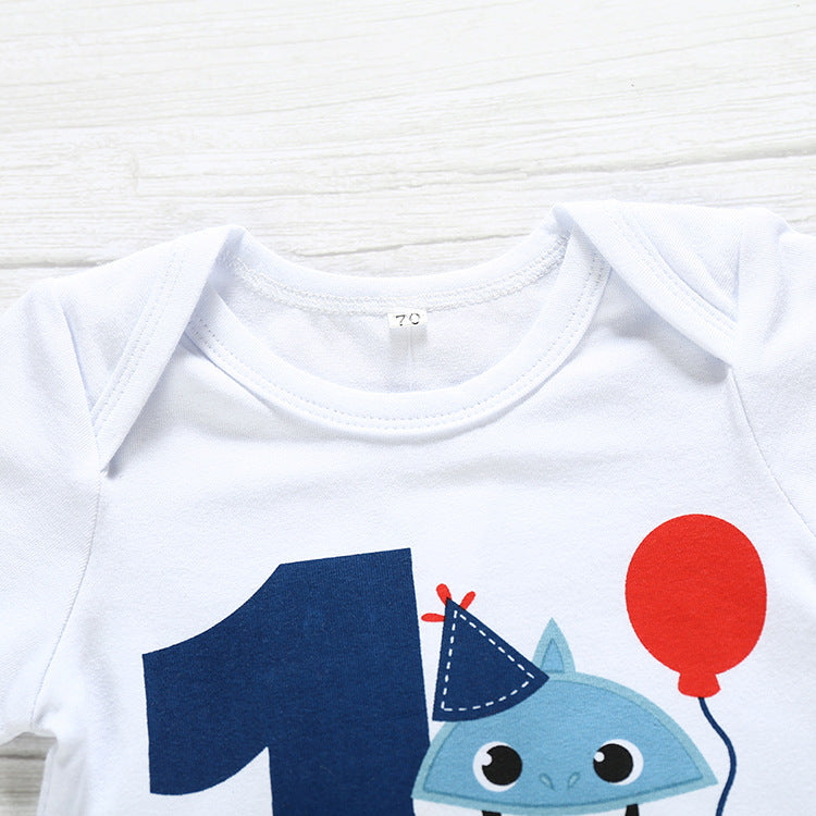 Baby Boys Shark BIrthday Set