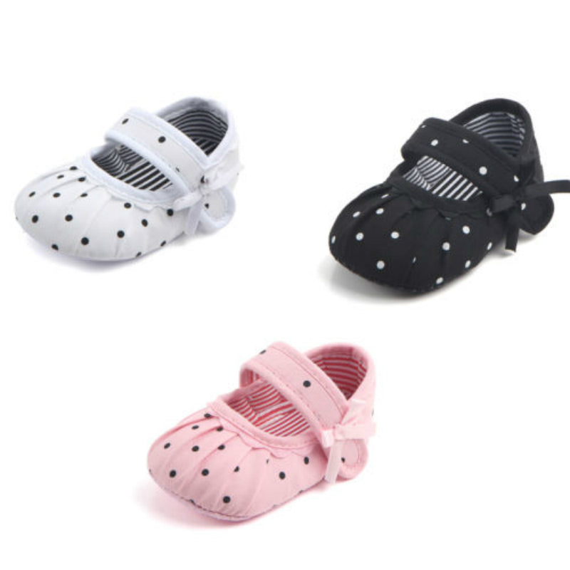 Baby Girls Cute Polka Dot Printed Anti-slip On Shoes