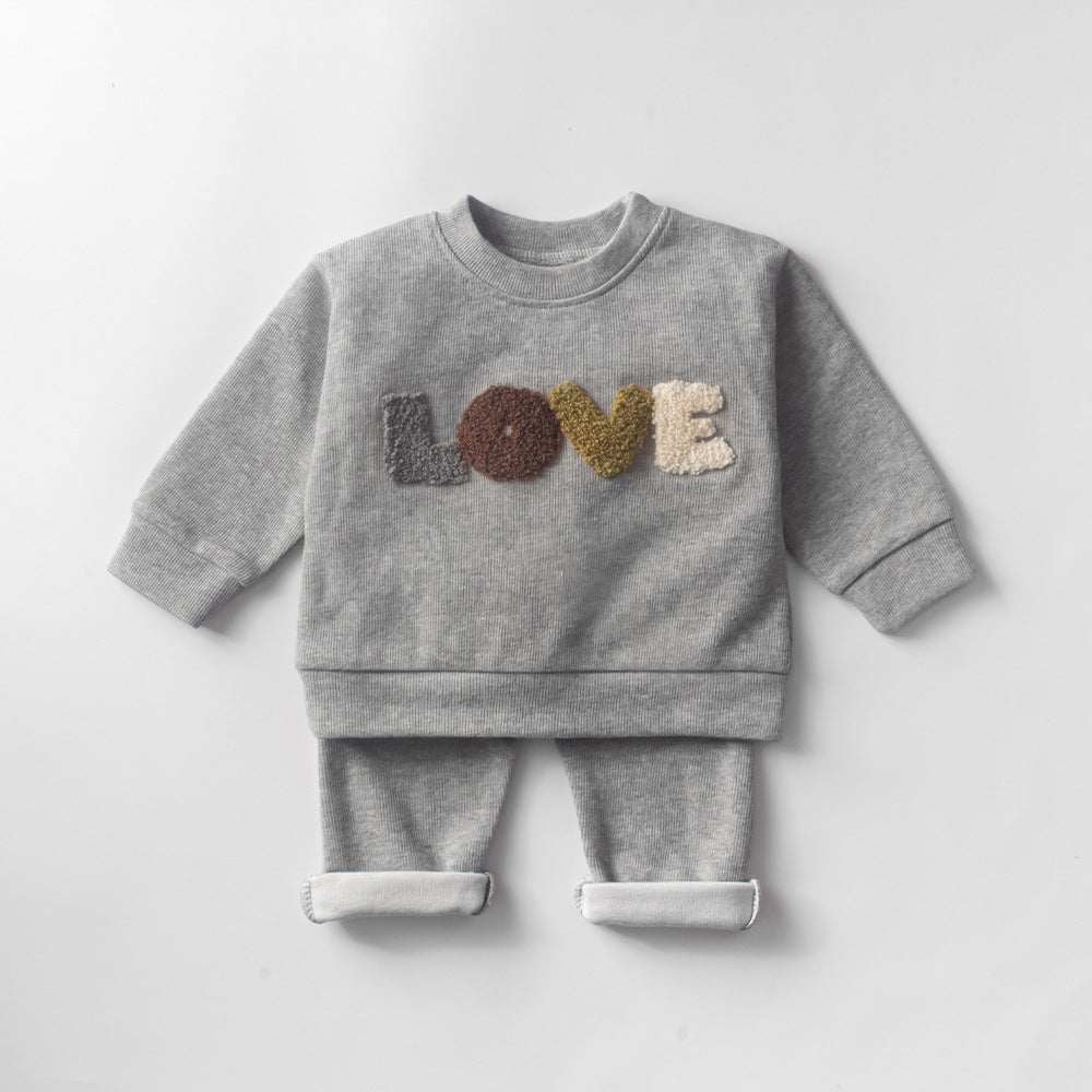 Love Sweatsuit Wool Infant 2pc Set