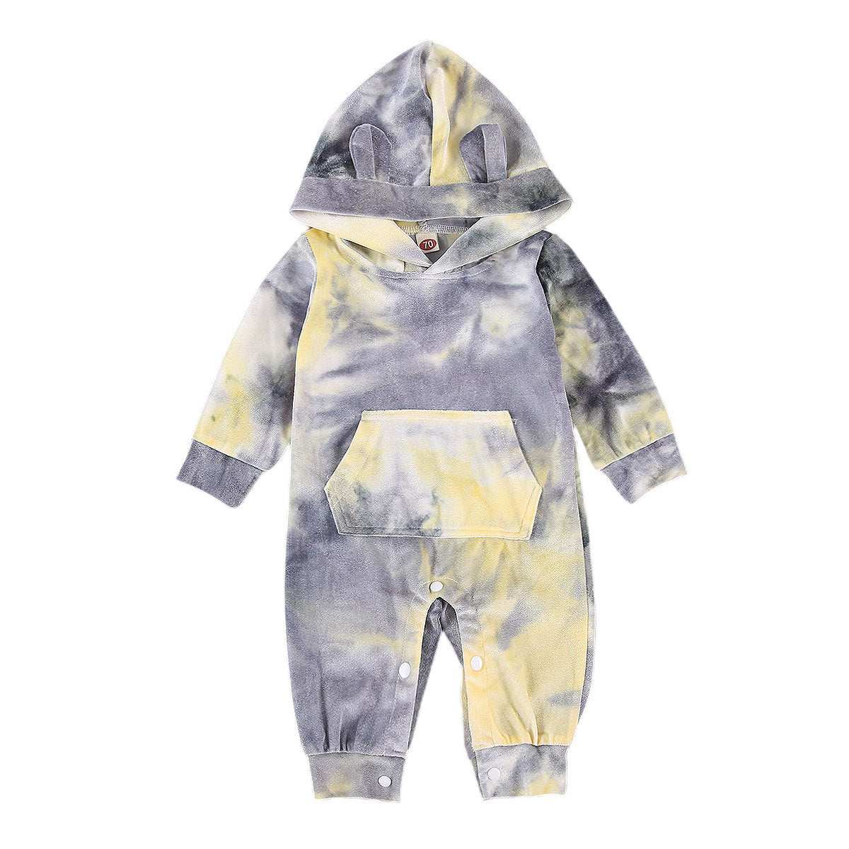Tie Dye Romper Hooded Baby Jumpsuit