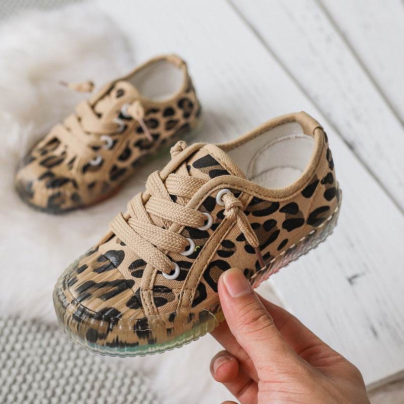 Casual Kids Canvas Fashion Clear Bottom Non-slip Sneakers